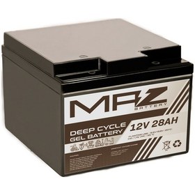 Resim MAZ Akü 12 Volt 28 Amper (Ah) Deep Cycle Jel Akü (Yeni Üretim) 