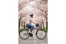 Resim Bisan Bella-24 Kadın Şehir Bisikleti 46CM V 28 Jant 3 Vites Pudra Pembe Siyah 