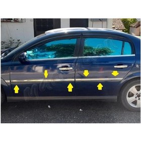 Resim Db Chrome Opel Vectra C Krom Yan Kapı Çıtası 2002-2009 4 Parça P. 