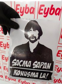 Resim Saçma Sapan Konuşma Behzat Ç Siyah Beyaz Renkli Baskı Sticker 20x15cm 1 Adet 