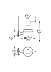Resim Grohe Sıvı Sabunluk Seti Eurocube Krom - 40756001 