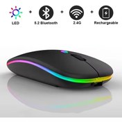 Resim DUHALINE GTX Jaculus V2 10.1" Gaming Tablet İçin Uyumlu RGB LED Işıklı Bluetooth+2.4Ghz Kablosuz Şarjlı Mouse 
