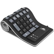 Resim Geeksen Usb Kablolu Silikon Klavye Taşınabilir Katlanabilir Klavye Dizüstü Biisayar Dizüstü Biisayar 103 Gri 