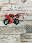 Resim Suzuki Kırmızı Motosiklet Anahtarlık 