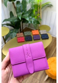 Resim Lily Fuşya Hakiki Deri Kadın Cüzdan Kibar Şık Ve Kullanışlı Pembe 