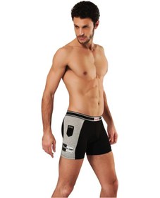 Resim Hmd 308 3'lü Pamuklu Likralı Erkek Boxer Külot - Siyah Siyah 