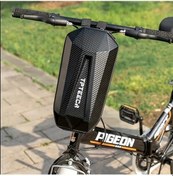 Resim Xuweiwei Black Magic Tape Elektrikli Scooter Ön Çantası Katlanır Bisiklet Depolama Çantası Büyük Kapasiteli Siyah 