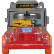 Resim Ctoy Işıklı Sesli Şeffaf Minibüs Kırmızı 