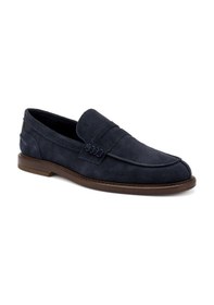 Resim Oxford Klasik Erkek 76d0 Frau Suede Blu Lacivert 