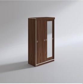 Resim Kenzlife Gardırop Sürgülü Kapaklı Kapılı 100 Papatya Cvz Aynalı Gardolap Dolap 