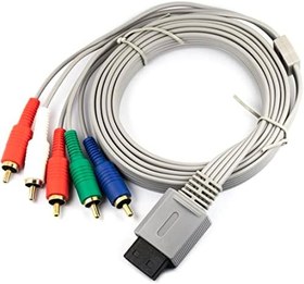 Resim whiteeeen AV Bileşen Kablosu 16 Pin 5 Kablo, Wii/Wii U 1,8 Metre / 6FT için 