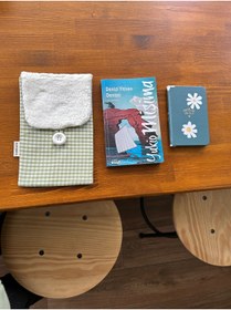 Resim Sumicorn Design Pötikareli Keten Tablet iPad Kitap Kılıfı Çantası 