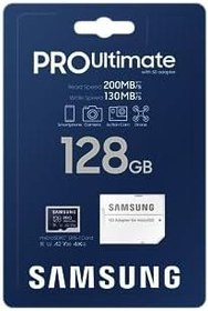 Resim Samsung PRO Plus 128GB microSDXC UHS-I Bellek Kartı MB-MY128SA/WW, U3, V30, A2 Hız Sınıfı, 180 MB/sn Okuma, 130 MB/sn Yazma 