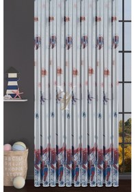 Resim Baskılı Kurşunlu Grek Tül Perde Çocuk Örümcek Çok Renkli 