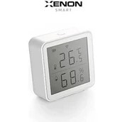 Resim CetKing Smart Akıllı Dijital Termometre Uygulama Denetimli Wi-Fi 2.4 Ghz Iç Mekan Isı Ölçer ve Nem Ölçer (Higrometre) Sıcaklık ve Nem Sensörü X7508 