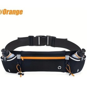 Resim Chuangyinshop Turuncu Koşu Bel Çantası, Su Şişesi Cebi, Telefon Kılıfı, Fitness Ve Doğa Yürüyüşü Turuncu 