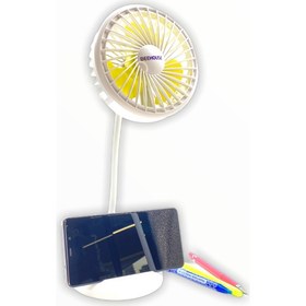 Resim Bee House Telefon Stantlı Lambalı Masa Üstü Fan D8 