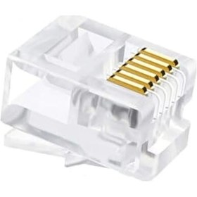 Resim JACK NETWORT KONNEKTÖR RJ11 6P6C - 10 ADET 