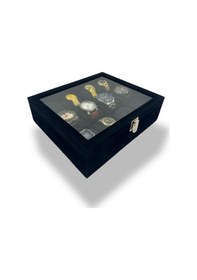 Resim RichBox 12'Li Saat Kutusu Süet Siyah 