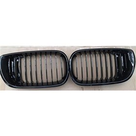Resim Bmw E46 Ön Panjur Böbrek Parlak Siyah Set 2002-2005 Uyumlu 