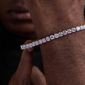 Resim Avrupa ve Amerikan Hip-Hop Trend Sentetik Zirkon Taşlı Erkek ve Kadın Bilekliği, Benzersiz Yüksek Tasarım 