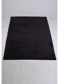 Resim Elite Siyah 150x230 Cm Büyük Ebat Peluş Banyo Paspası Kaymaz Siyah 