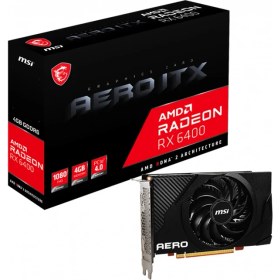 Resim MSI VGA RADEON RX 6400 AERO ITX 4G RX6400 4GB GDDR6 64B PCIE 4.0 X4 (1XDP 1XHDMI) 