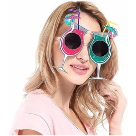 Resim Kokteyl Temalı Hawaii Yaz Partisi Gözlüğü 15x16 Cm 