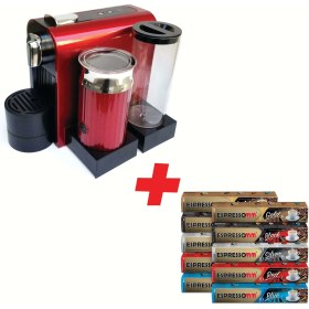 Resim ESPRESSOMM Latte Kapsül Kahve Makinesi Kırmızı - Nespresso Uyumlu 