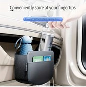 Resim Xuweiwei Universal Car Organizer 1pc Black Çok Amaçlı Universal Araç Düzenleyici Suni Deri Kapı Depolama Kart Yuvası Ve Bardak Tutucu 