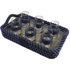 Resim Shot Bardaklı Tepsi | Lacivert 