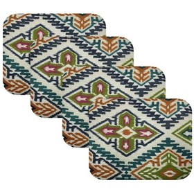 Resim Knsz oturma minderi 4 lü zengin&mağrur&uslu kilim desen tel bar sandalyesi için 