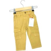 Resim Erkek Bebek Cep Detaylı Kargo Pantolon-13592 Hardal 