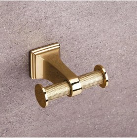 Resim DİZAYNAKS Park Çiftli Bornoz Askılığı Gold Parlak Altın 