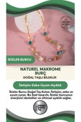 Resim OSMANLI DOĞAL TAŞ Ikizler Burcu Doğal Taş Natürel Makrome Kolye 