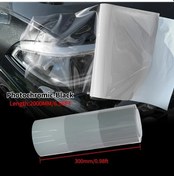 Resim Dashanshop Uv Işığa Duyarlı Siyah Tpu Far Filmi Mor Siyah Çizilmeye Dayanıklı 300mmx6.56ft 