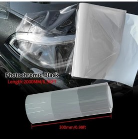 Resim Dashanshop Uv Işığa Duyarlı Siyah Tpu Far Filmi Mor Siyah Çizilmeye Dayanıklı 300mmx6.56ft 