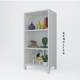 Resim Kenzlife kitaplık tuğçe 088*030*020 byz ayaklı mutfak dolabı banyo ofis ayakkabılık kiler 