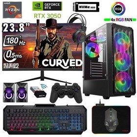 Resim Xaser Armor X110 R5-5500 32 GB 512 GB M.2 NVMe SSD 6 GB RTX3050 24" Free Dos Masaüstü Oyuncu Bilgisayarı 