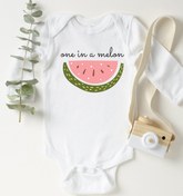 Resim BabyLimon Unisex Bebek Beyaz Karpuz Uzun Kollu Çıtçıtlı Body 