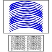 Resim Universal Ybr Reflektör Mavi Jant Şerit Şeridi Mavi 