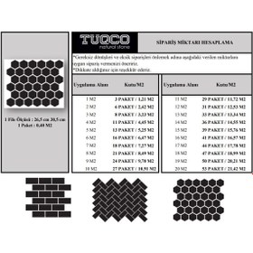 Resim TUQCO Doğal Taş 2’’ Altıgen Myra Honlu Mermer Mozaik 