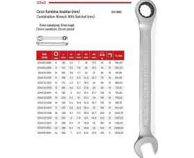 Resim İzeltaş Cırcır Kombine Anahtar, 17 Mm, Izeltaş 