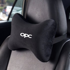 Resim Opel OPC performans sembolü araba koltuğu yumuşak peluş başlık, yükseltilmiş yarış yastığı, nefes alabilir ve rahat boynu destekleyici, ofis koltuk desteği, Opel araç modelleri için uygun aksesuar 