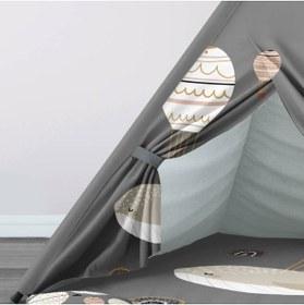 Resim instababyrooms Çocuk Oyun Çadırı Balina ve Sıcak Hava Balonu Dijital Baskılı 