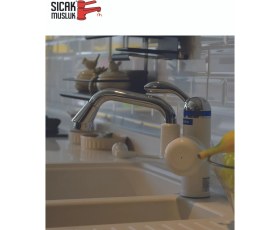 Resim Özbience Elektrikli Ani Su Isıtıcı, Termal Şofben, Musluk Monteli, Pratik Kullanım 