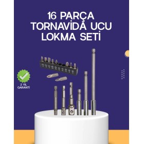 Resim Astraltech 16 Parça Bits ve Adaptör Seti Vidalama Tamir Bakım Seti 