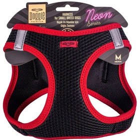 Resim Doggie Havalı Dokuma Neon Küçük Irk Göğüs Tasması Kırmızı 38-44 Cm Ang-m Çok Renkli 