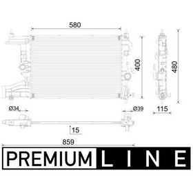 Resim Mahle Cr2595000p - Radyatör Premıum Lıne Otomatik Astra J-zafıra 