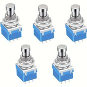 Resim 5'li Paket DAIERTEK 12mm 3PDT Kilitlenebilir Gerçek Bypass Gitar Pedal Anahtarları - Etki Pedalları, Amplifikatörler & Müzik Ekipmanları için Lehim Bağlantı Noktalarına Sahip Dayanıklı Epoksi & PA66 Ayak Anahtarları, Çoklu Efekt Gitar Pedalı, Kompakt Anahtar Tasarımı, Yüksek Kaliteli Yapı 